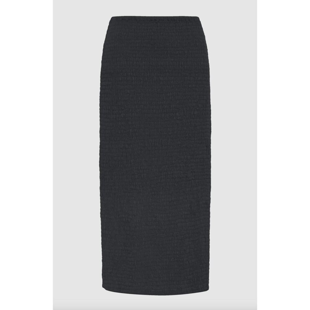 Acacia Swimwear RAVIE Skirt - Licorice - Organic Cotton Midi - Large - NWT